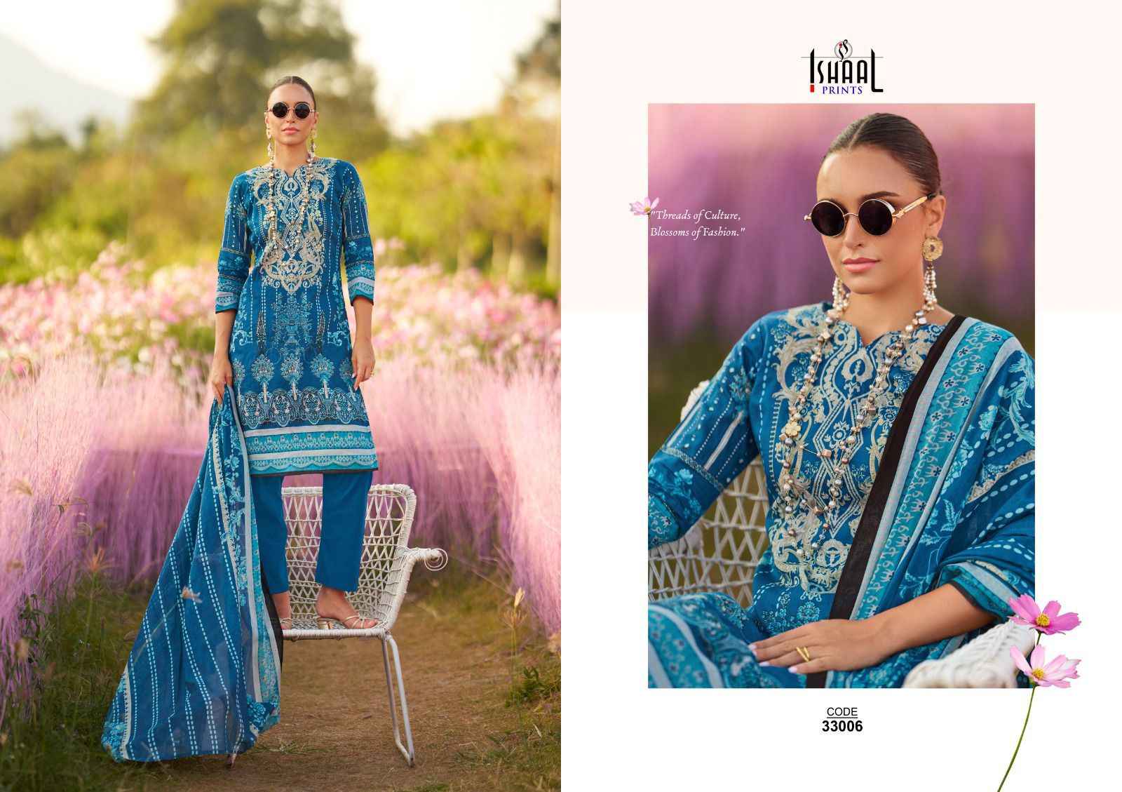 Ishaal Prints Gulmohar Vol-33 Lawn Dress Material (10 Pc Catalouge)