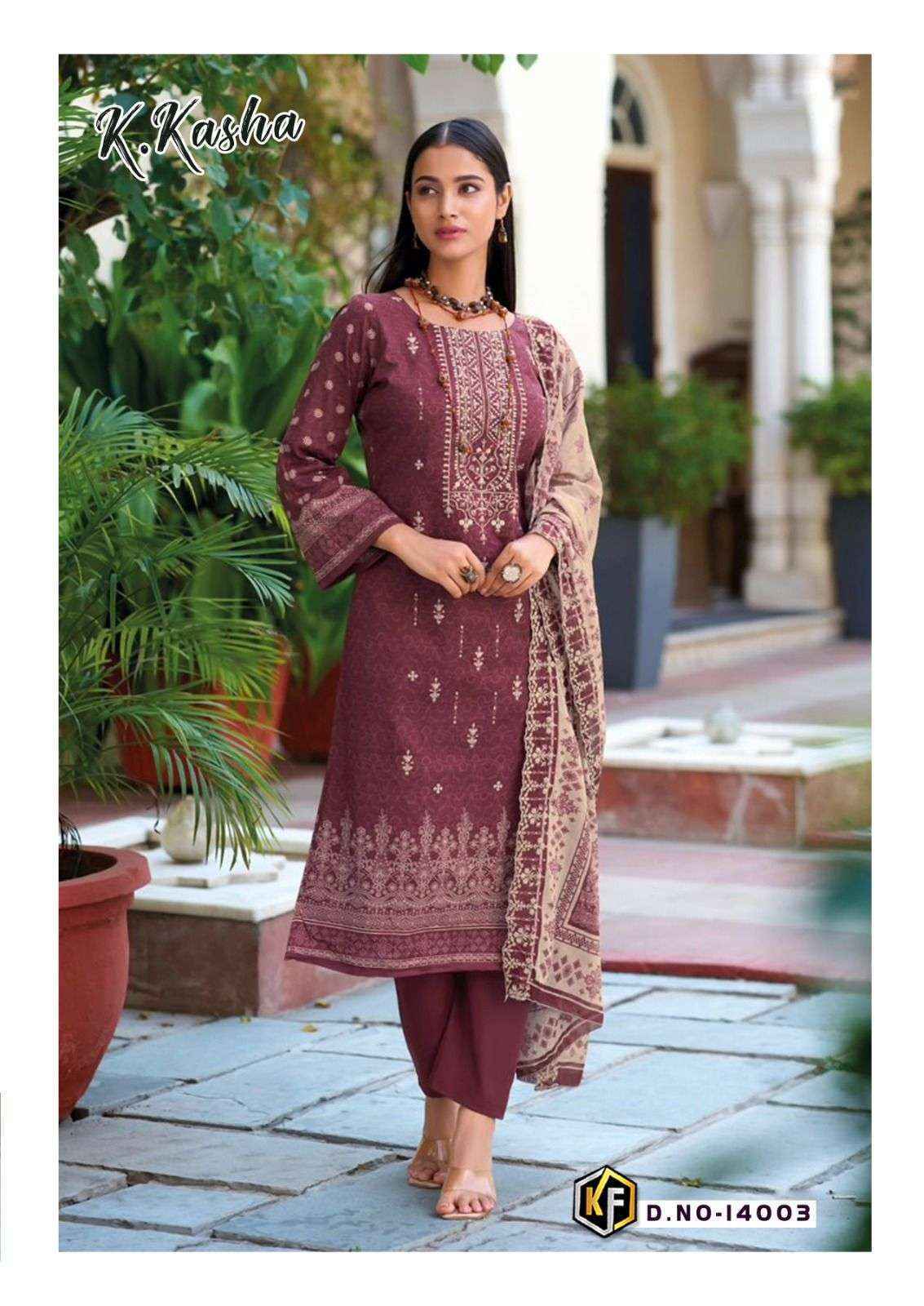 Keval Fab K Kasha Vol-14 Cotton Dress Material (6 pc Cataloge)