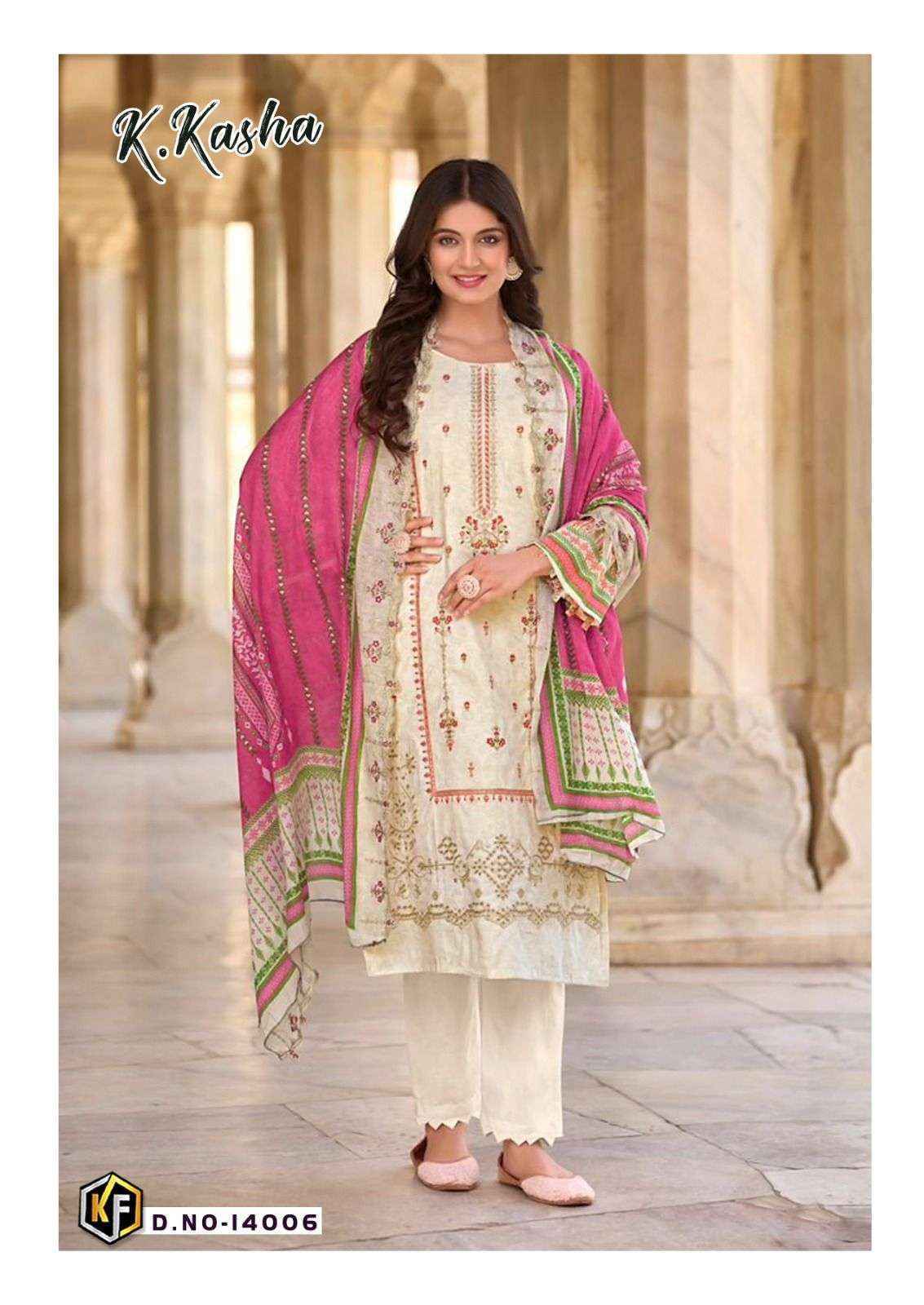 Keval Fab K Kasha Vol-14 Cotton Dress Material (6 pc Cataloge)