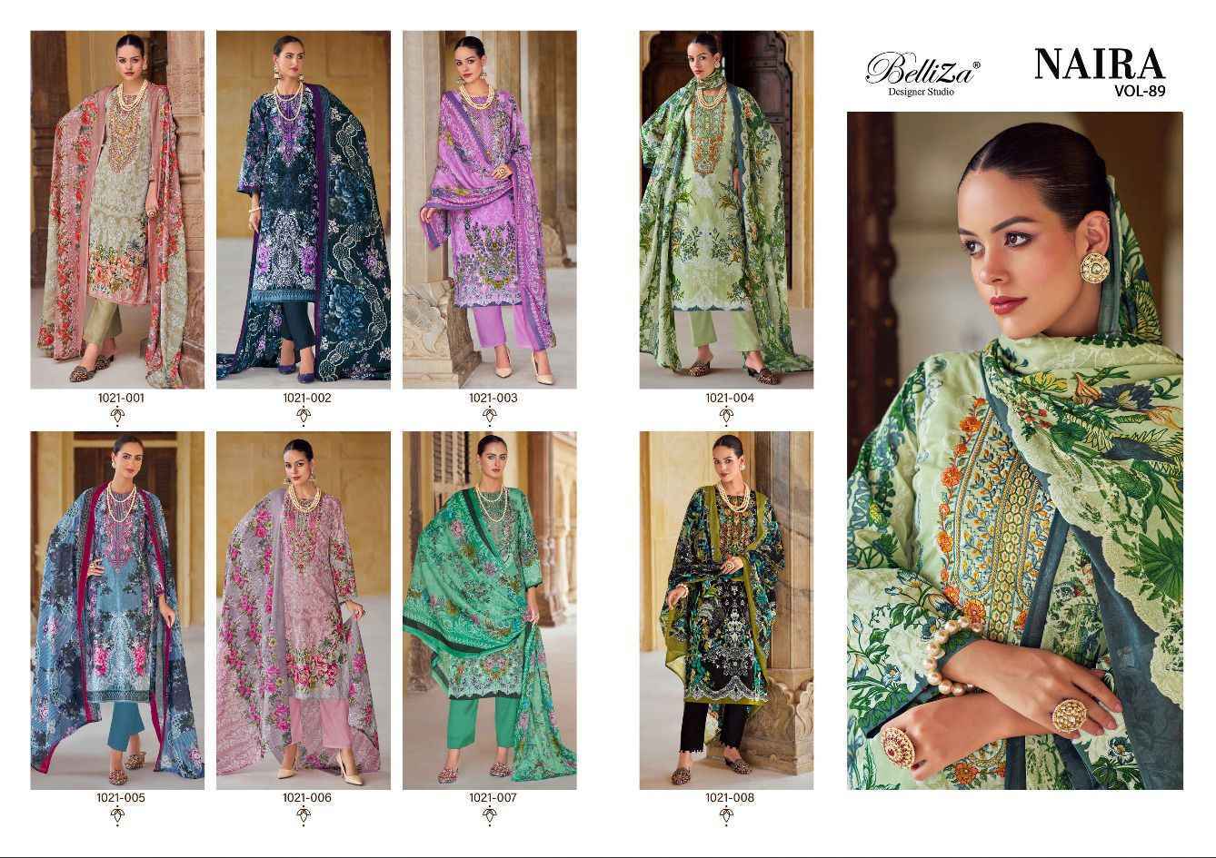 Belliza Naira Vol-89 Cotton Dress Material (8 pcs Cataloge)