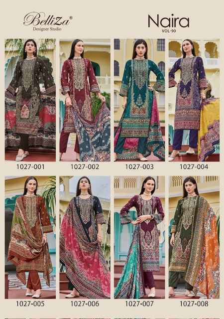 Belliza Naira Vol-90 Cotton Dress Material (8 pcs Cataloge)