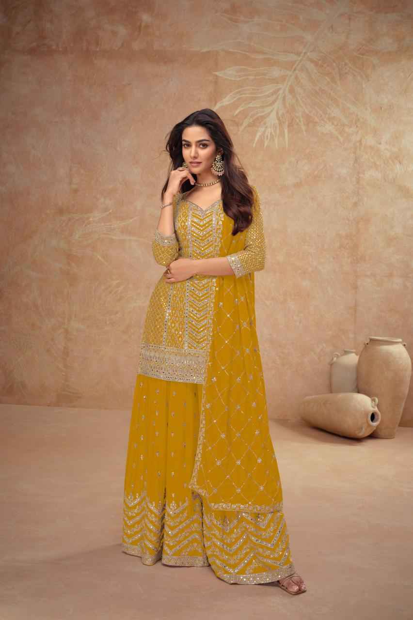 Gulkayra Designer Palak Vol-3 Real Chinon Readymade Suit (5 Pc Catalouge)