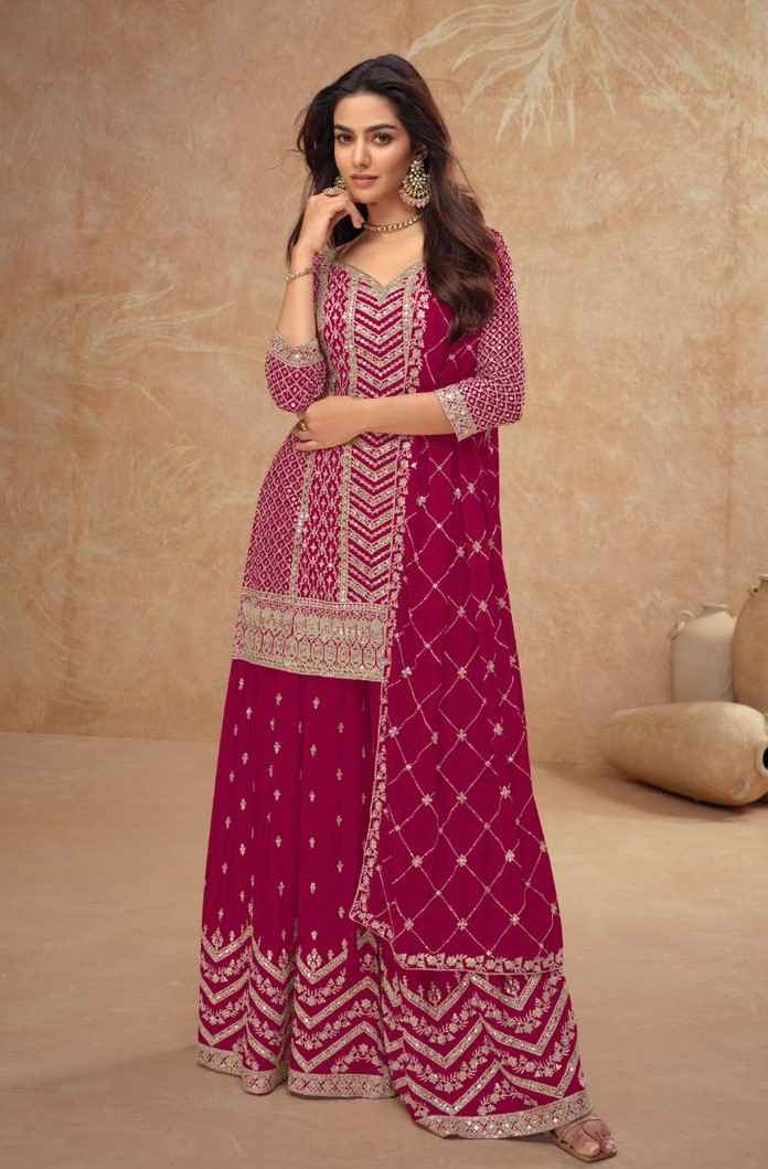 Gulkayra Designer Palak Vol-3 Real Chinon Readymade Suit (5 Pc Catalouge)