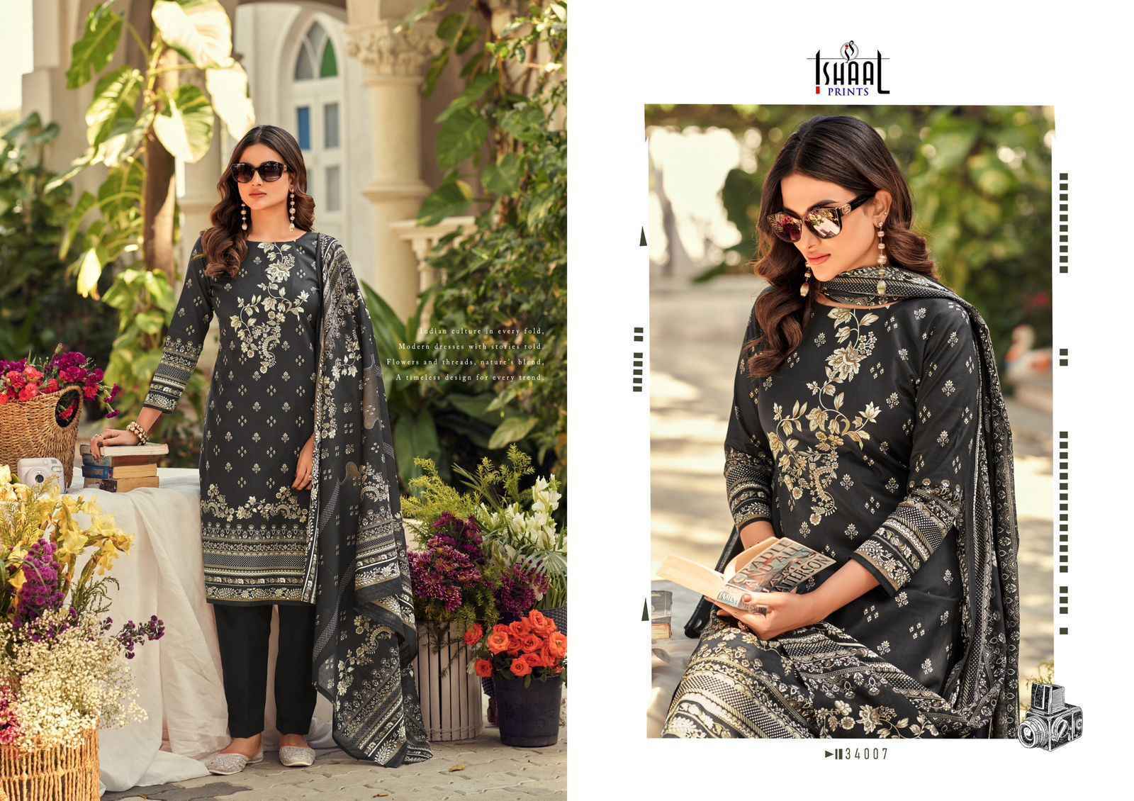 Ishaal Prints Gulmohar Vol-34 Lawn Dress Material (10 Pc Catalouge)