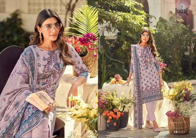 Ishaal Prints Gulmohar Vol-34 Lawn Dress Material (10 Pc Catalouge)