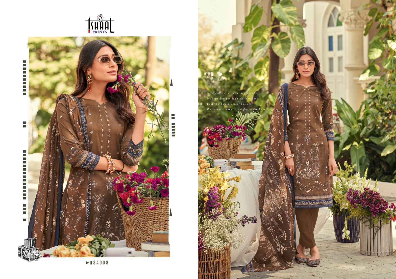 Ishaal Prints Gulmohar Vol-34 Lawn Dress Material (10 Pc Catalouge)