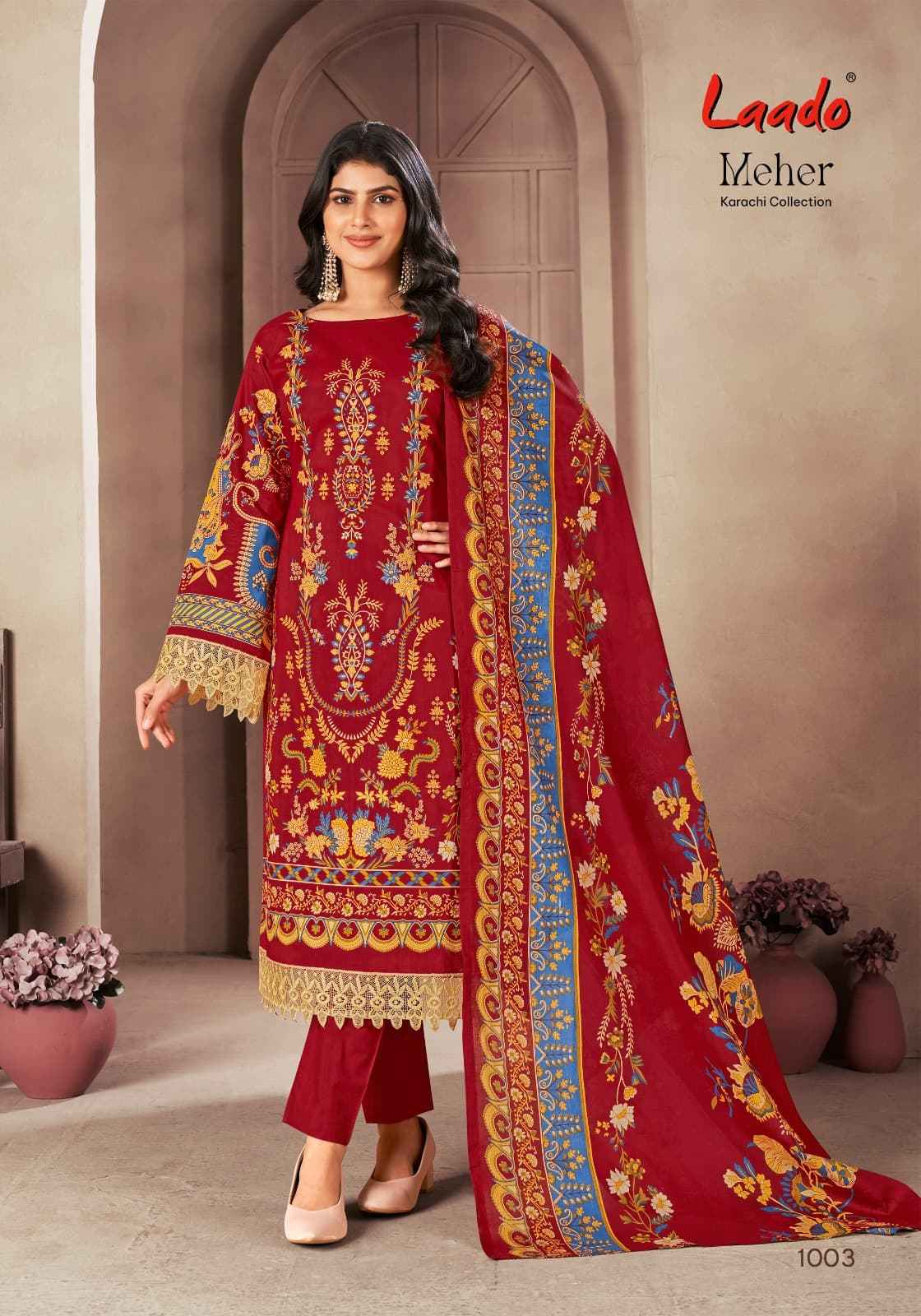 Laado Meher Vol-1 Pure Cotton Dress Material (06 Pc Catalog)