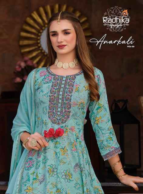 Radhika Lifestyle Anarkali Vol-5 Readymade Rayon Dress (6 Pc Catalog)