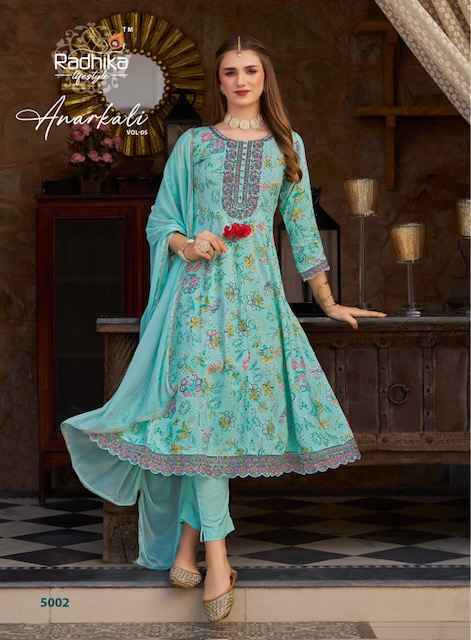 Radhika Lifestyle Anarkali Vol-5 Readymade Rayon Dress (6 Pc Catalog)