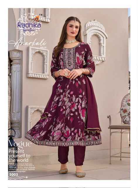 Radhika Lifestyle Anarkali Vol-5 Readymade Rayon Dress (6 Pc Catalog)