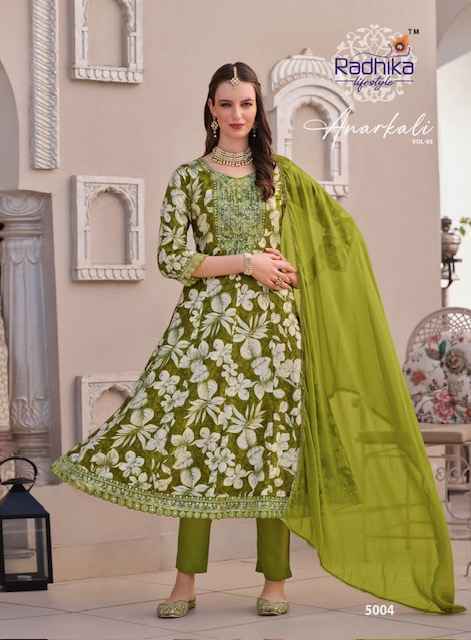 Radhika Lifestyle Anarkali Vol-5 Readymade Rayon Dress (6 Pc Catalog)