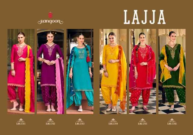 Rangoon Lajja Musline Readymade Dress (6 pcs Cataloge)