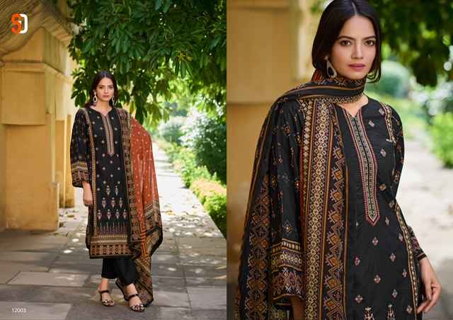 Shraddha Designer Bin Saeed Lawn Collection Vol-12 Cotton Dress Material (4 pc Cataloge)