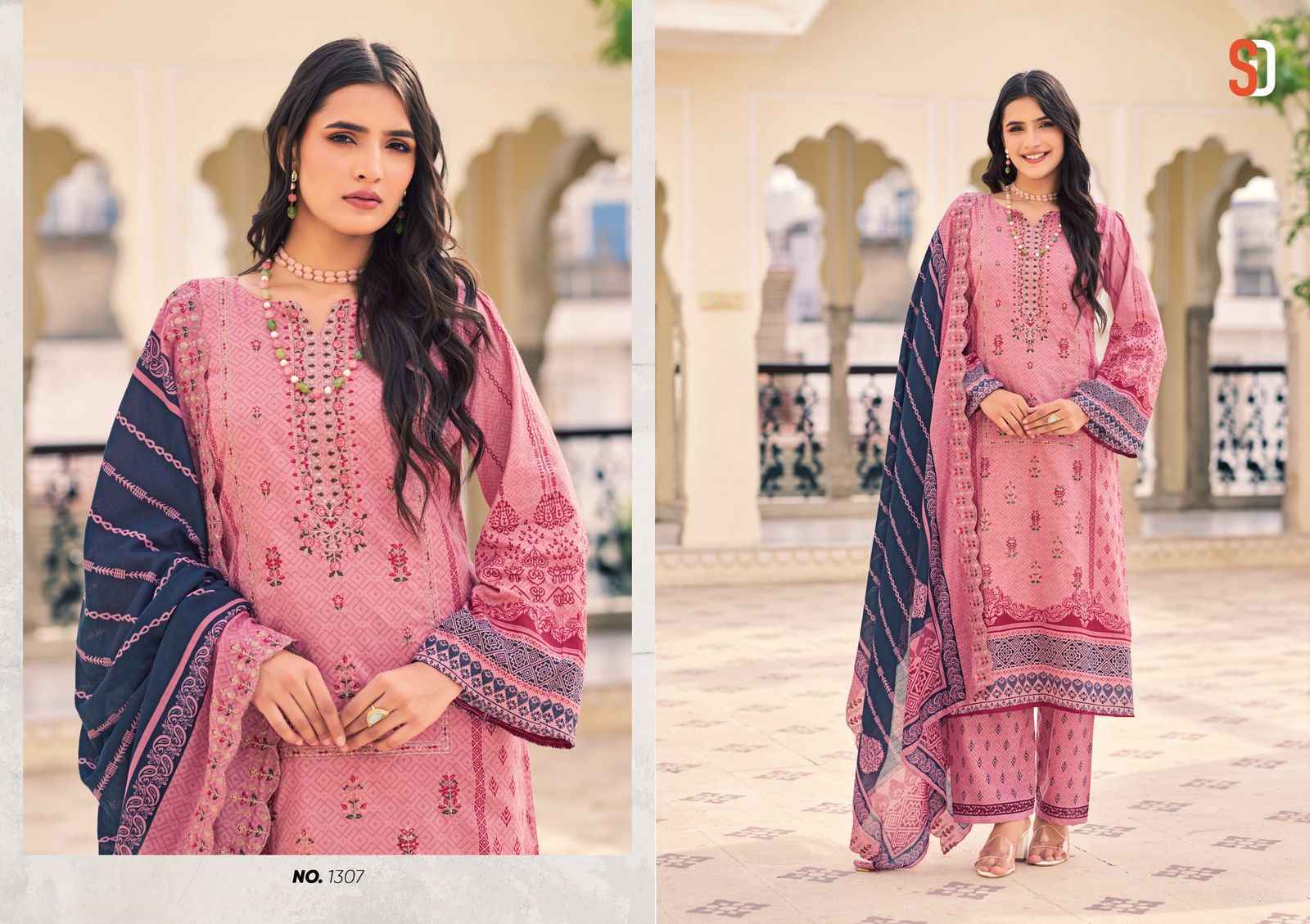 Shraddha Designer Bin Saeed Lawn Collection Vol-13 Cotton Dress Material (8 pc Cataloge)