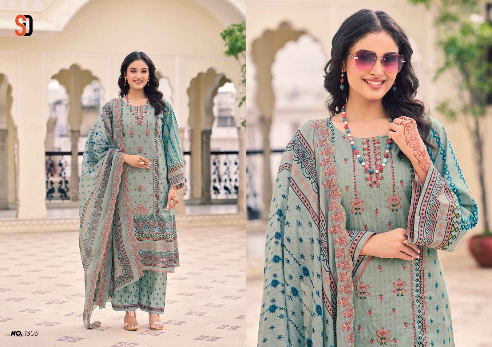 Shraddha Designer Bin Saeed Lawn Collection Vol-13 Cotton Dress Material (8 pc Cataloge)