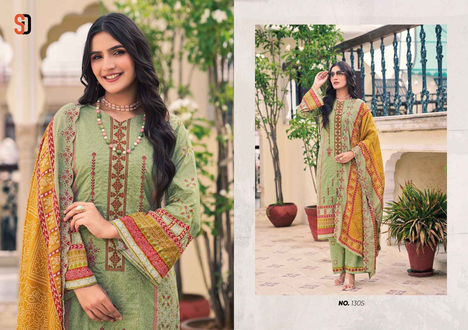 Shraddha Designer Bin Saeed Lawn Collection Vol-13 Cotton Dress Material (8 pc Cataloge)