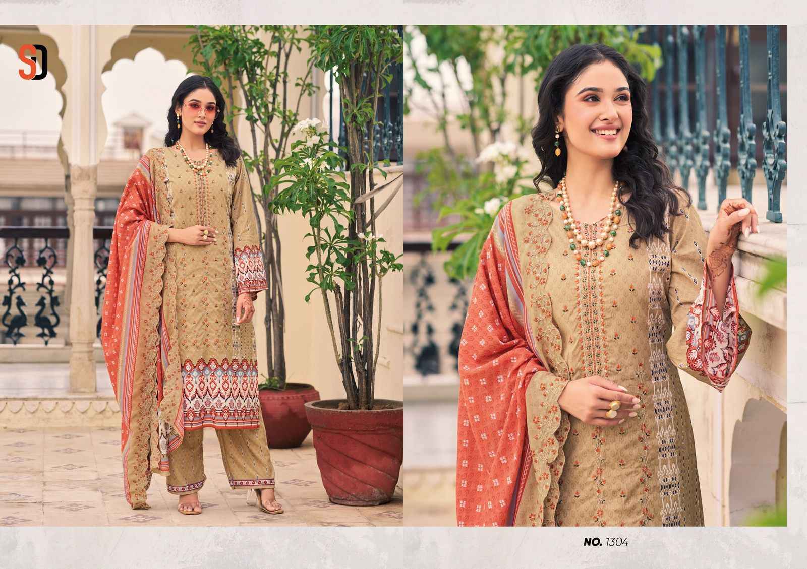 Shraddha Designer Bin Saeed Lawn Collection Vol-13 Cotton Dress Material (8 pc Cataloge)