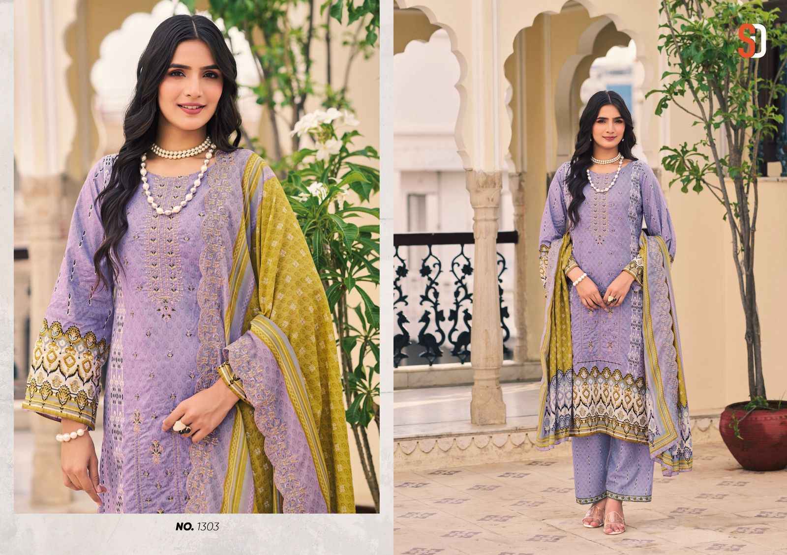 Shraddha Designer Bin Saeed Lawn Collection Vol-13 Cotton Dress Material (8 pc Cataloge)