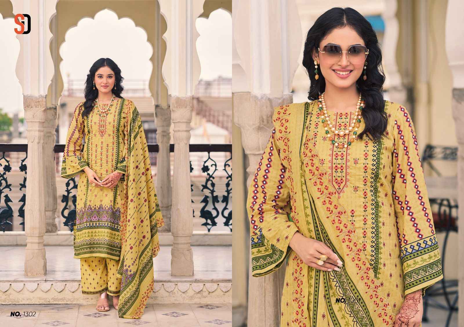 Shraddha Designer Bin Saeed Lawn Collection Vol-13 Cotton Dress Material (8 pc Cataloge)