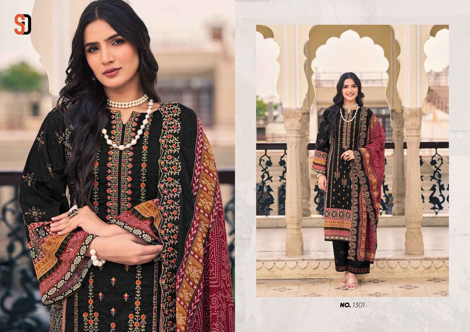 Shraddha Designer Bin Saeed Lawn Collection Vol-13 Cotton Dress Material (8 pc Cataloge)