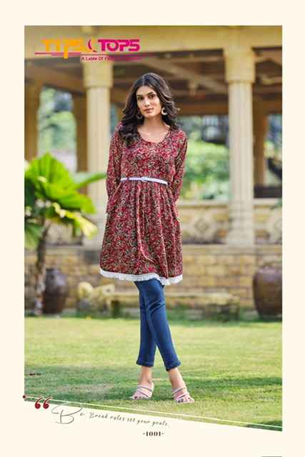 Tips & Tops Looks Vol-7 Rayon Kurti (6 Pc Catalog)