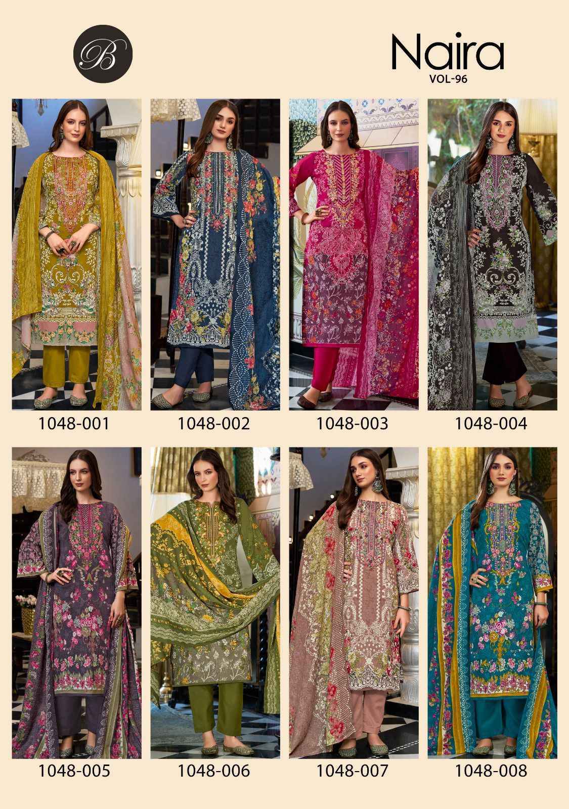 Belliza Naira Vol-96 Cotton Dress Material (8 pcs Cataloge)