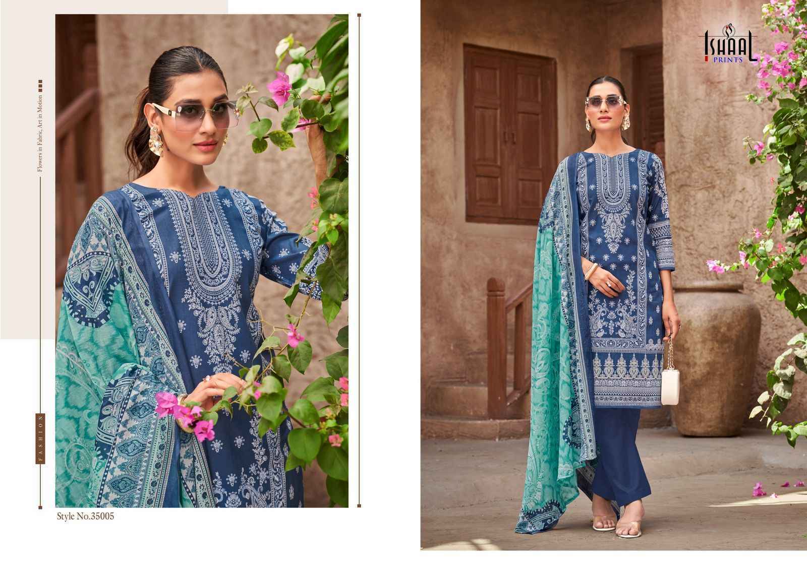 Ishaal Prints Gulmohar Vol-35 Lawn Dress Material (10 Pc Catalouge)