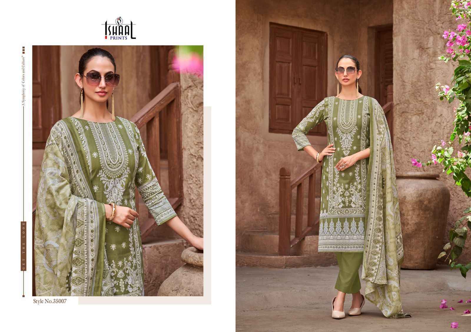 Ishaal Prints Gulmohar Vol-35 Lawn Dress Material (10 Pc Catalouge)