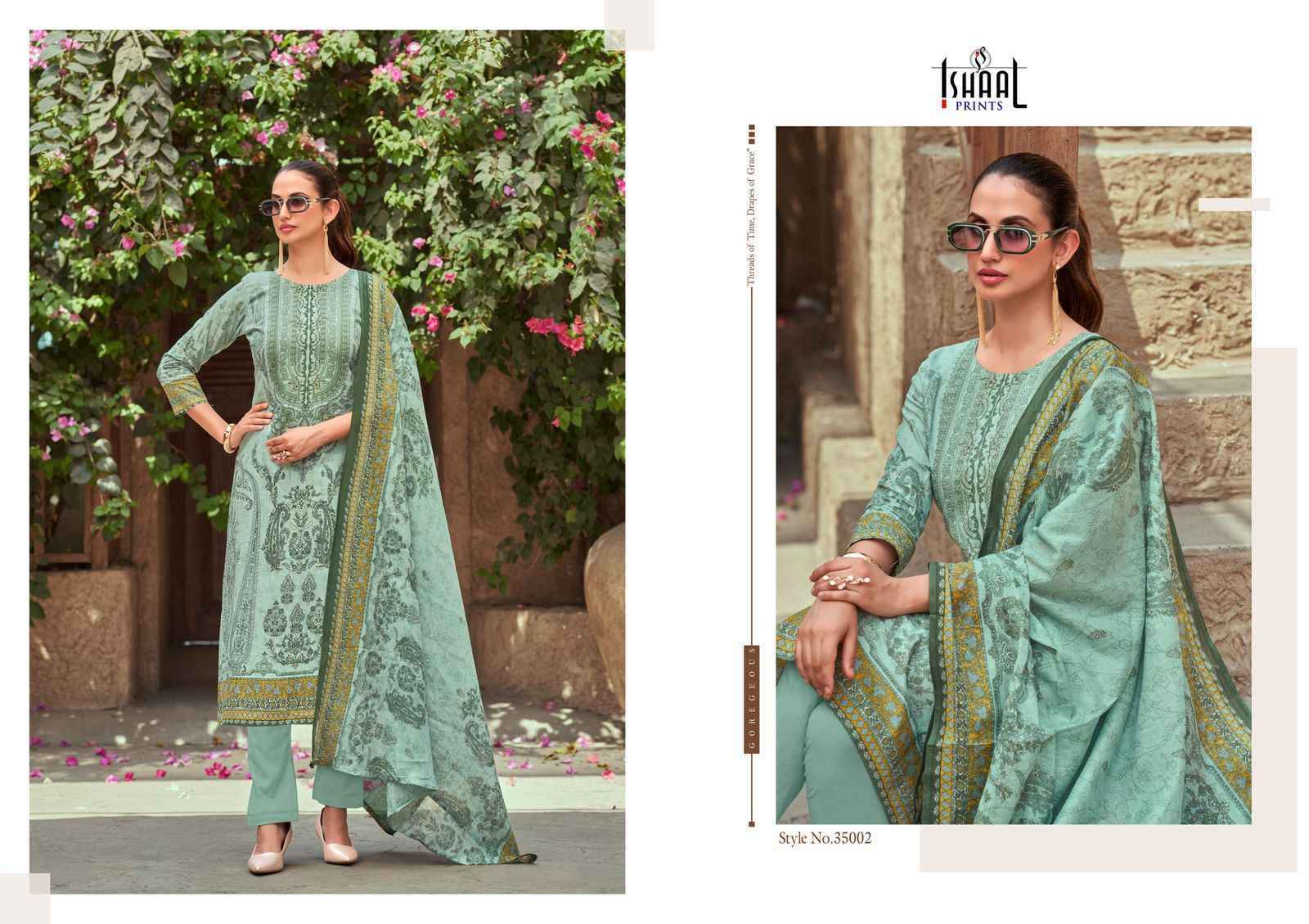 Ishaal Prints Gulmohar Vol-35 Lawn Dress Material (10 Pc Catalouge)