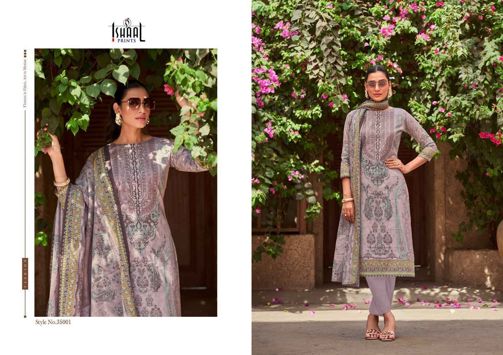 Ishaal Prints Gulmohar Vol-35 Lawn Dress Material (10 Pc Catalouge)