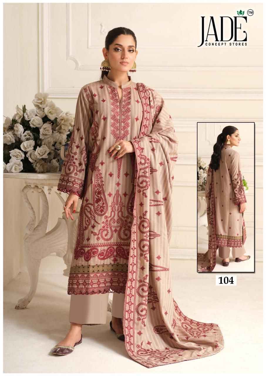 Jade Chevron Vol-11 Lawn Cotton Dress Material (6 Pc Catalog)